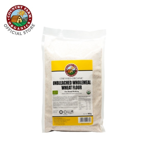 Picture of Country Farm Organics Unbleached Wholemeal Wheat Flour 900g