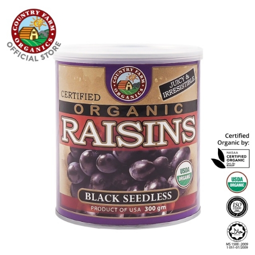 Picture of Country Farm Organics Black Raisin Canister 300g