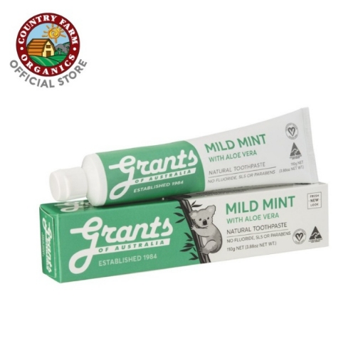 Picture of Country Farm Organics Grant's Mild Mint with Aloe Vera Toothpaste (110g)