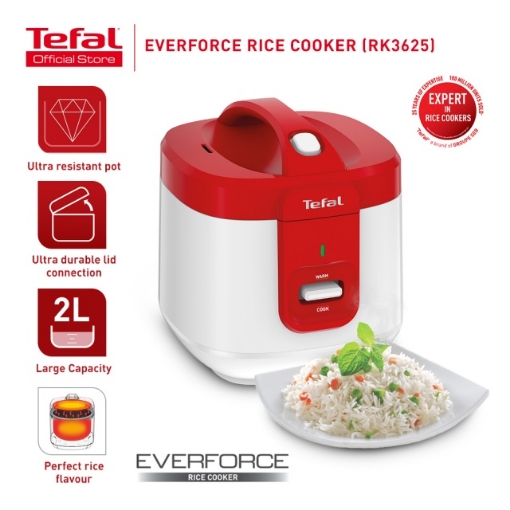 Picture of Tefal Everforce Mechanical Jar Rice Cooker 11cups (RK3625)