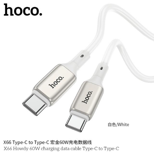 Picture of HOCO X66 TYPE-C TO TYPE-C HOWDY 60W CHARGING DATA