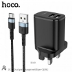 Picture of HOCO DC16 TYPE-C(UK) DUAL PORT CHARGER SET