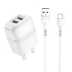 Picture of HOCO C77B HIGHWAY DUAL PORT CHARGER SET (TYPE-C)