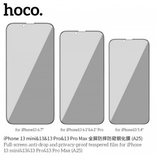 Picture of HOCO A25 Full screen anti-drop and privacy-proof tempered film - iP13 Pro Max