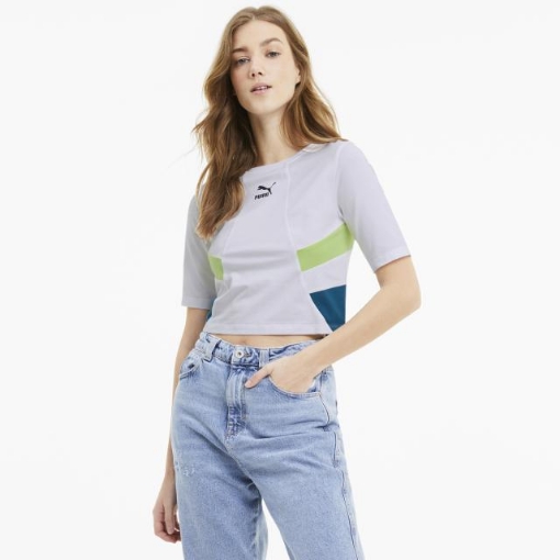 Picture of PUMA TFS Retro Crop Top-Puma White-Female-59775002