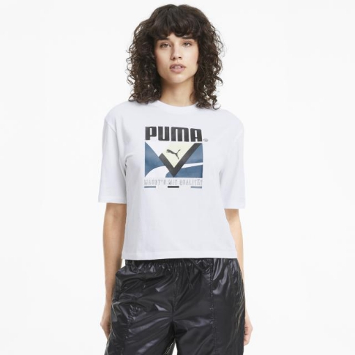 Picture of PUMA TFS Graphic Regular Tee-Puma White-Female-59774702