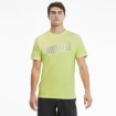 Picture of PUMA Run Logo SS Tee-Fizzy Yellow-Male-51937405