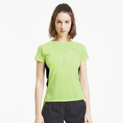 Picture of PUMA Run Laser Cat SS Tee-Fizzy Yellow-Female-51934103