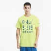 Picture of PUMA Performance Slogan Short Sleeve Tee-Fizzy Yellow-Q1 Prt-Male-51945003