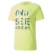 Picture of PUMA Performance Slogan Short Sleeve Tee-Fizzy Yellow-Q1 Prt-Male-51945003