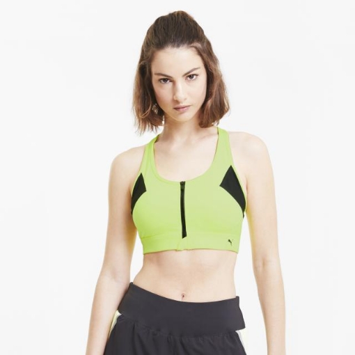 Picture of PUMA High Impact Front Zip Bra-Fizzy Yellow-Female-51947004