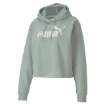 Picture of PUMA ESS+ Metallic Cropped Hoody TR-Aqua Gray-Female-58241149