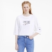 Picture of PUMA Downtown Loose Fit Relaxed Tee-Puma White-Female-59766102