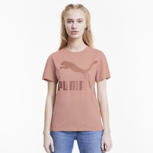 Picture of PUMA Classics Logo Tee-Bridal Rose-glitter-Female-59761814