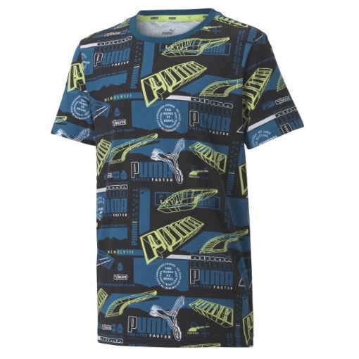 Picture of PUMA Alpha AOP Tee B-Digi-blue-Male-58319036