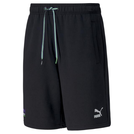 Picture of PUMA TFS Shorts FT 8"-Puma Black-Fluo Green