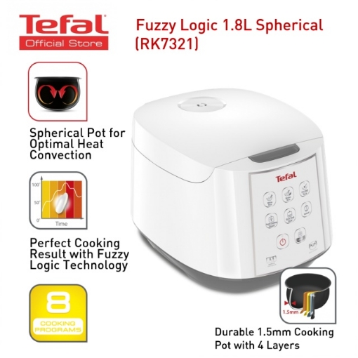 Picture of Tefal Fuzzy Logic Rice cooker 1.8L (10 Cups) (RK7321)